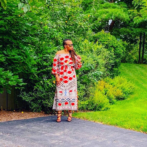 Bohemian Rose Print Maxi in All Sizes - Picture 6 of 8